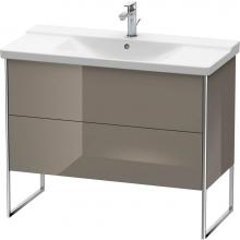 Duravit XS446208989 - Duravit XSquare Floor Standing Vanity Unit  Flannel Gray High Gloss