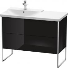 Duravit XS446504040 - Duravit XSquare Floor Standing Vanity Unit  Black High Gloss