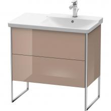 Duravit XS446708686 - Duravit XSquare Floor Standing Vanity Unit  Cappuccino High Gloss