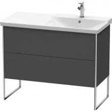 Duravit XS446804949 - Duravit XSquare Floor Standing Vanity Unit  Graphite Matte