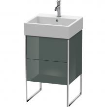 Duravit XS447203838 - Duravit XSquare Two Drawer Floorstanding Vanity Unit Dolomite Gray