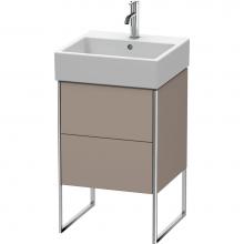 Duravit XS447204343 - Duravit XSquare Two Drawer Floorstanding Vanity Unit Basalt