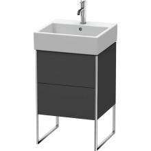 Duravit XS447204949 - Duravit XSquare Two Drawer Floorstanding Vanity Unit Graphite