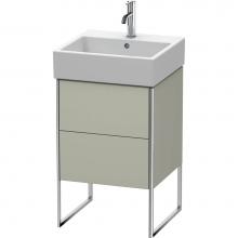 Duravit XS447206060 - Duravit XSquare Two Drawer Floorstanding Vanity Unit Taupe