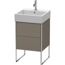 Duravit XS447209090 - Duravit XSquare Floor Standing Vanity Unit  Flannel Gray Satin Matte