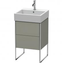 Duravit XS447209292 - Duravit XSquare Two Drawer Floorstanding Vanity Unit Stone Gray