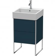 Duravit XS447209898 - Duravit XSquare Two Drawer Floorstanding Vanity Unit Midnight Blue