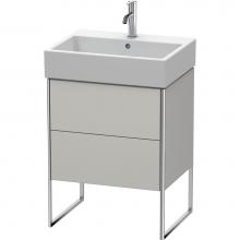 Duravit XS447300707 - Duravit XSquare Two Drawer Floorstanding Vanity Unit Concrete Gray