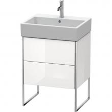 Duravit XS447302222 - Duravit XSquare Two Drawer Floorstanding Vanity Unit White