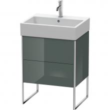 Duravit XS447303838 - Duravit XSquare Two Drawer Floorstanding Vanity Unit Dolomite Gray