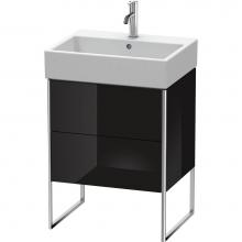 Duravit XS447304040 - Duravit XSquare Two Drawer Floorstanding Vanity Unit Black