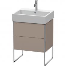 Duravit XS447304343 - Duravit XSquare Two Drawer Floorstanding Vanity Unit Basalt