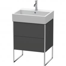 Duravit XS447304949 - Duravit XSquare Two Drawer Floorstanding Vanity Unit Graphite