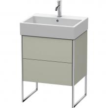 Duravit XS447306060 - Duravit XSquare Two Drawer Floorstanding Vanity Unit Taupe