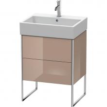 Duravit XS447308686 - Duravit XSquare Two Drawer Floorstanding Vanity Unit Cappuccino