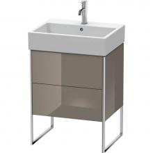 Duravit XS447308989 - Duravit XSquare Two Drawer Floorstanding Vanity Unit Flannel Gray