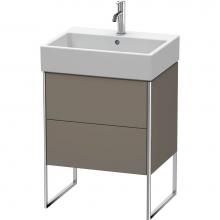 Duravit XS447309090 - Duravit XSquare Floor Standing Vanity Unit  Flannel Gray Satin Matte