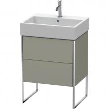 Duravit XS447309292 - Duravit XSquare Two Drawer Floorstanding Vanity Unit Stone Gray