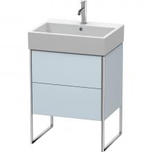 Duravit XS447309797 - Duravit XSquare Two Drawer Floorstanding Vanity Unit Light Blue