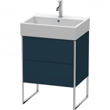 Duravit XS447309898 - Duravit XSquare Two Drawer Floorstanding Vanity Unit Midnight Blue