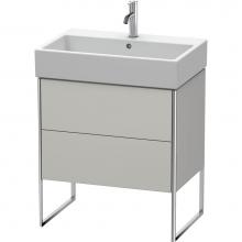 Duravit XS447400707 - Duravit XSquare Two Drawer Floorstanding Vanity Unit Concrete Gray