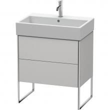 Duravit XS447403939 - Duravit XSquare Two Drawer Floorstanding Vanity Unit Nordic White