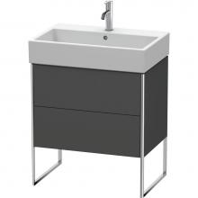 Duravit XS447404949 - Duravit XSquare Two Drawer Floorstanding Vanity Unit Graphite