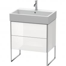 Duravit XS447408585 - Duravit XSquare Two Drawer Floorstanding Vanity Unit White