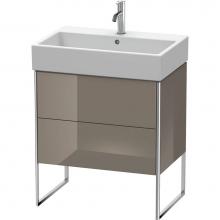 Duravit XS447408989 - Duravit XSquare Two Drawer Floorstanding Vanity Unit Flannel Gray