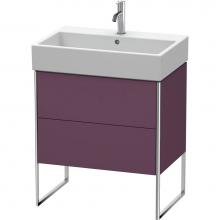 Duravit XS447409494 - Duravit XSquare Two Drawer Floorstanding Vanity Unit Aubergine