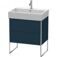 Duravit XS447409898 - Duravit XSquare Two Drawer Floorstanding Vanity Unit Midnight Blue