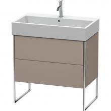 Duravit XS447504343 - Duravit XSquare Two Drawer Floorstanding Vanity Unit Basalt