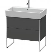 Duravit XS447504949 - Duravit XSquare Two Drawer Floorstanding Vanity Unit Graphite