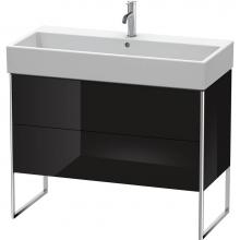 Duravit XS447604040 - Duravit XSquare Two Drawer Floorstanding Vanity Unit Black