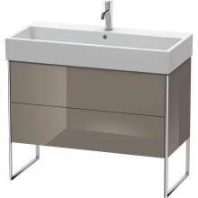 Duravit XS447608989 - Duravit XSquare Two Drawer Floorstanding Vanity Unit Flannel Gray