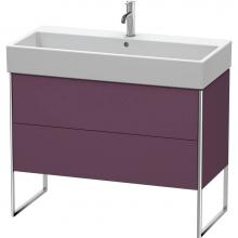 Duravit XS447609494 - Duravit XSquare Two Drawer Floorstanding Vanity Unit Aubergine