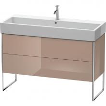 Duravit XS447708686 - Duravit XSquare Two Drawer Floorstanding Vanity Unit Cappuccino