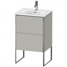 Duravit XS452100707 - Duravit XSquare Two Drawer Floorstanding Vanity Unit Concrete Gray