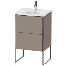 Duravit XS452104343 - Duravit XSquare Two Drawer Floorstanding Vanity Unit Basalt