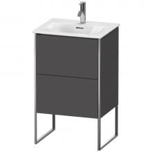 Duravit XS452104949 - Duravit XSquare Two Drawer Floorstanding Vanity Unit Graphite