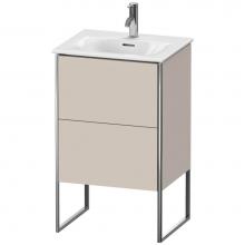 Duravit XS452109191 - Duravit XSquare Two Drawer Floorstanding Vanity Unit Taupe