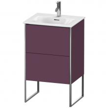 Duravit XS452109494 - Duravit XSquare Two Drawer Floorstanding Vanity Unit Aubergine