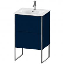 Duravit XS452109898 - Duravit XSquare Two Drawer Floorstanding Vanity Unit Midnight Blue