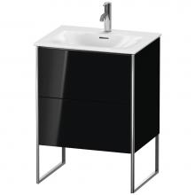 Duravit XS452204040 - Duravit XSquare Two Drawer Floorstanding Vanity Unit Black