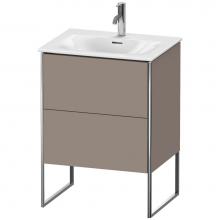 Duravit XS452204343 - Duravit XSquare Two Drawer Floorstanding Vanity Unit Basalt