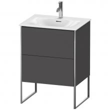 Duravit XS452204949 - Duravit XSquare Two Drawer Floorstanding Vanity Unit Graphite