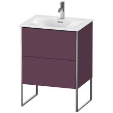 Duravit XS452209494 - Duravit XSquare Two Drawer Floorstanding Vanity Unit Aubergine