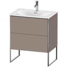 Duravit XS452304343 - Duravit XSquare Two Drawer Floorstanding Vanity Unit Basalt