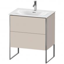 Duravit XS452309191 - Duravit XSquare Two Drawer Floorstanding Vanity Unit Taupe