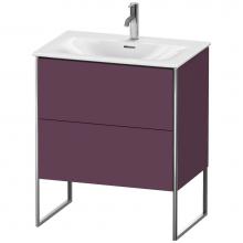 Duravit XS452309494 - Duravit XSquare Two Drawer Floorstanding Vanity Unit Aubergine